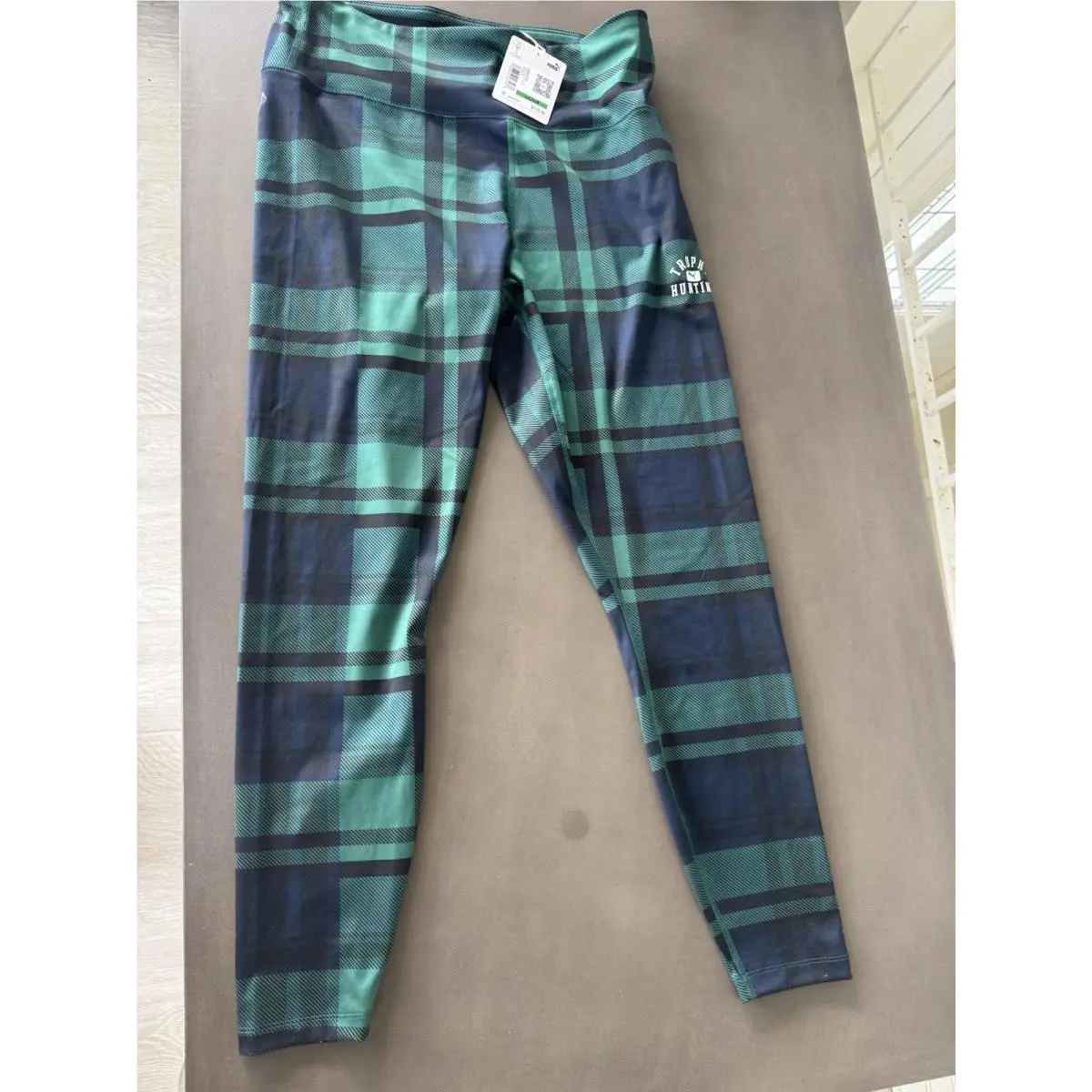 Women`s Puma Trophy Hunting Green Blue Leggings. L