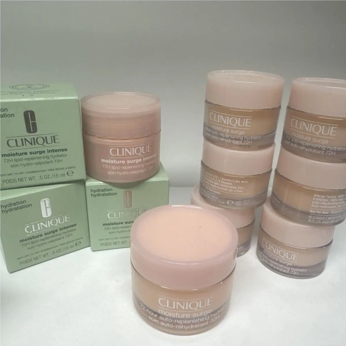 11 Pieces Clinique Moisture Surge 72 Hour Gel Cream Sample Lot Total 6 OZ 180 ml