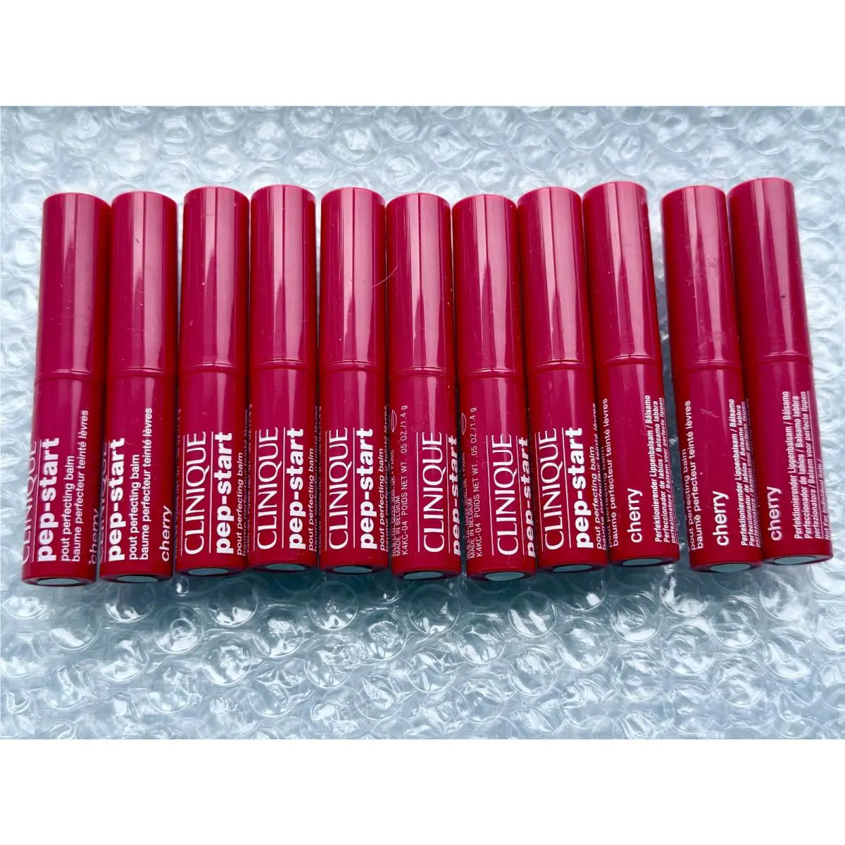 11 x Clinique Pep Start Pout Perfecting Balm Cherry 0.5oz Each / 5.5oz Total