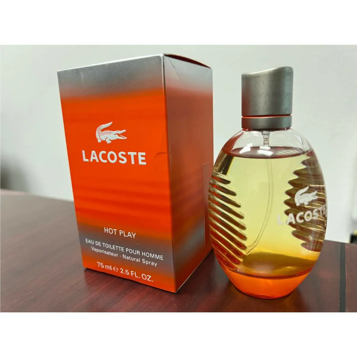 Hot Play by Lacoste 2.5 FL oz / 75 ML Eau De Toilette Natural Spray
