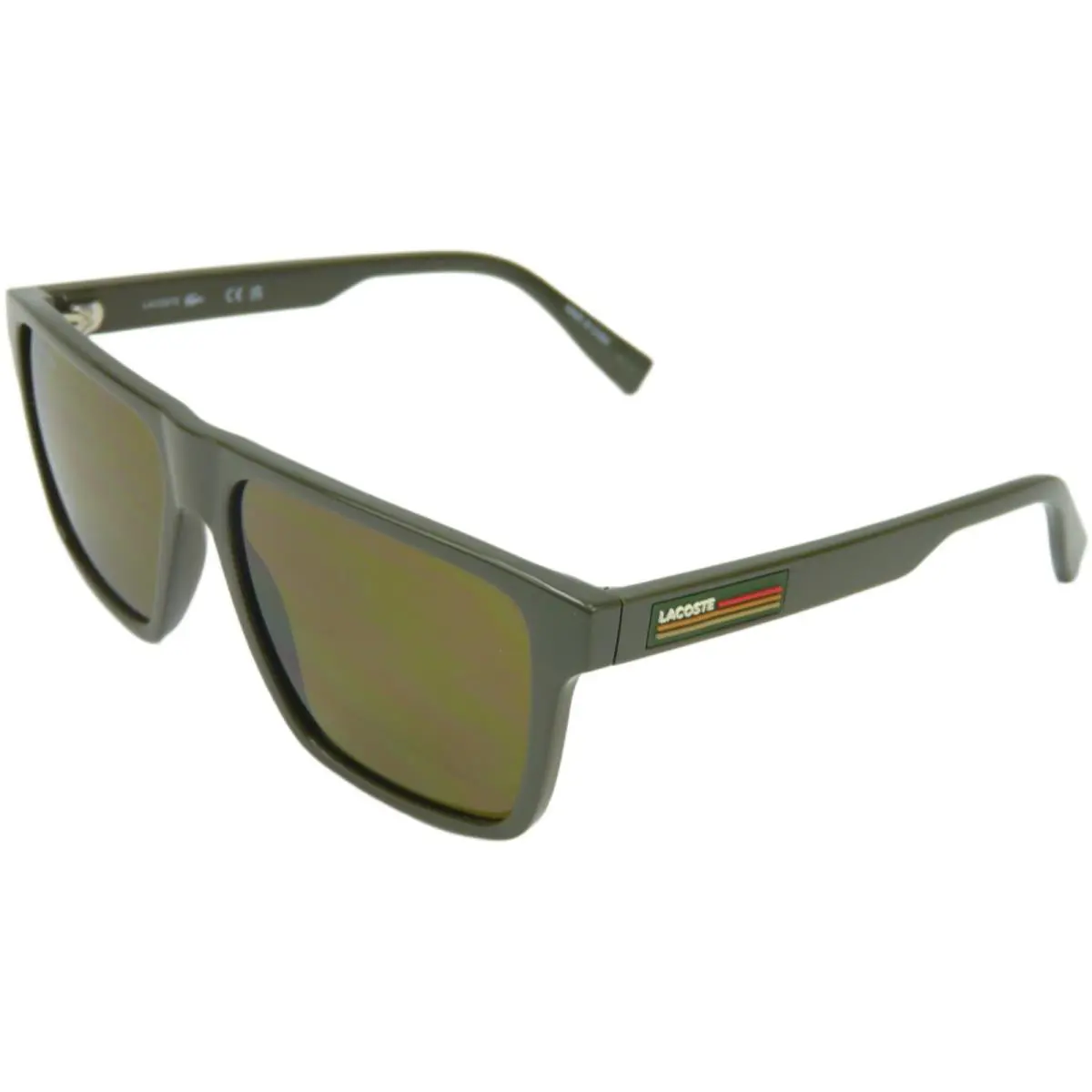 Lacoste Men`s Sunglasses L6027S - Khaki with Solid Brown Lens - Frame: Multicolor