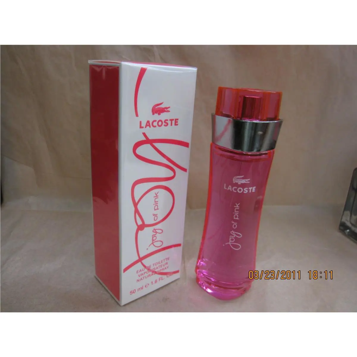 Lacoste Joy OF Pink 1.6 FL oz / 50 ML Eau De Toilette Spray Box