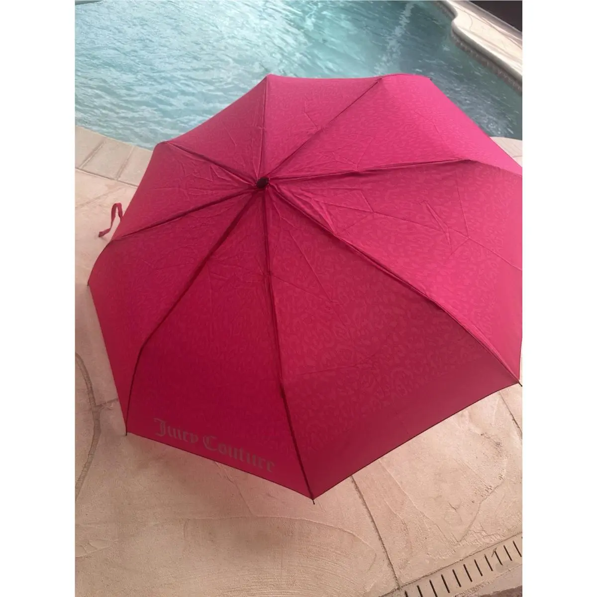 Juicy Couture Pink Pocket Travel Umbrella W Pouch SO Cute