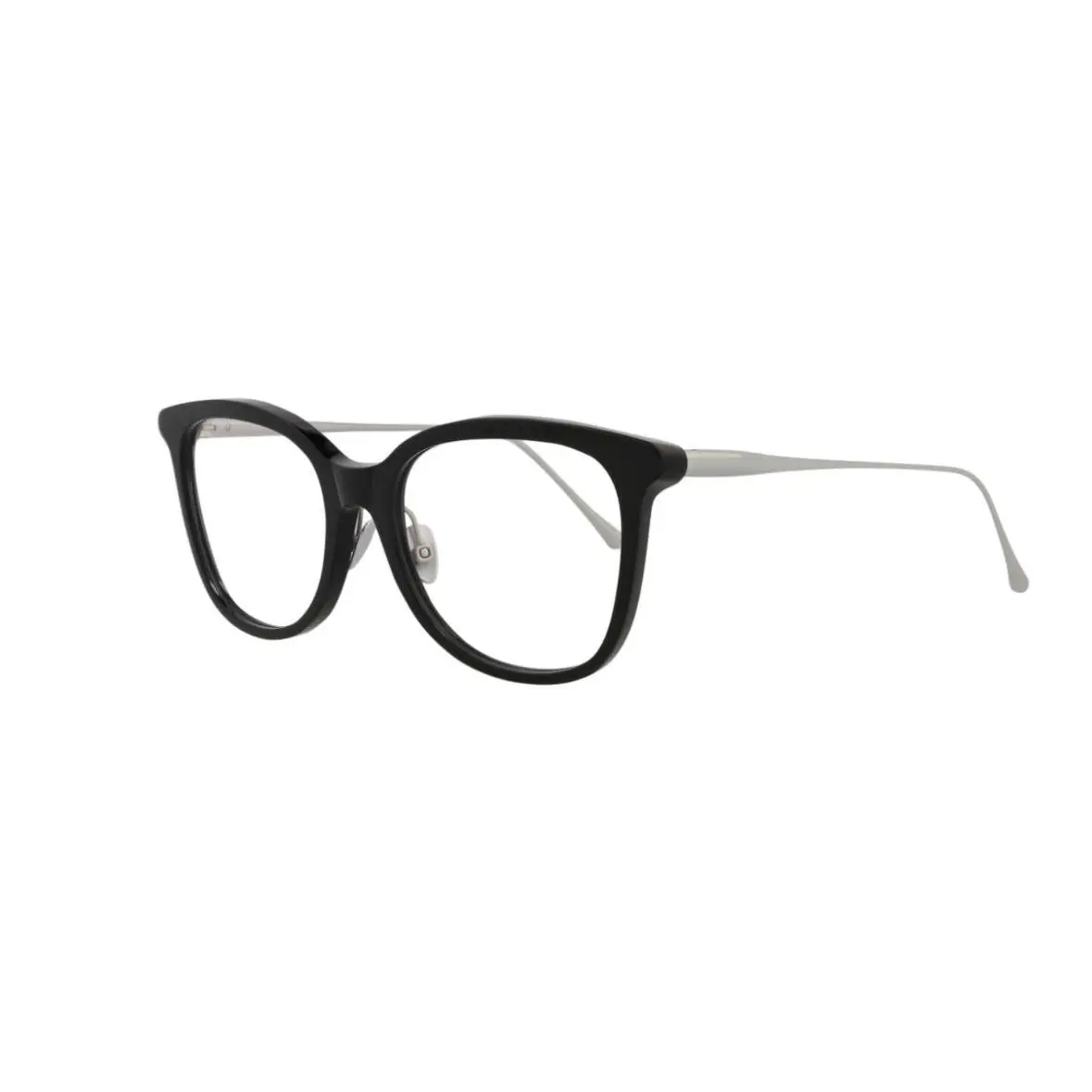 Maui Jim Eyeglasses Frames MJO2221-02 Gloss Black Silver Oval 52-18-145MM Case - Frame: Gloss Black