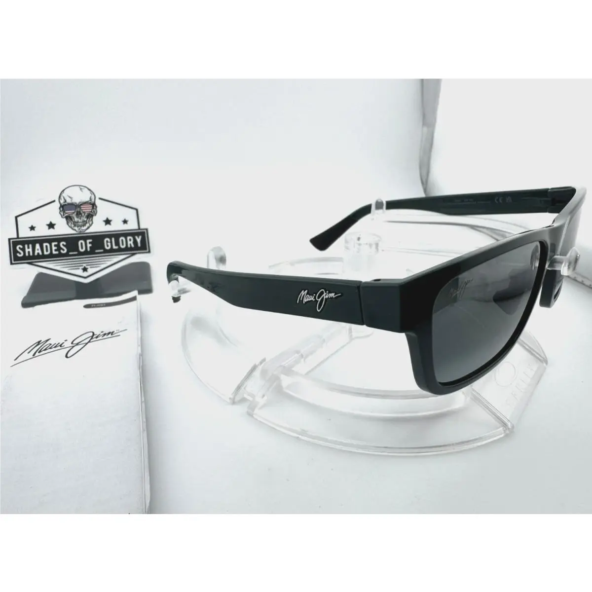 Maui Jim Keola MJ 628-15 Shiny Dark Green Neutral Grey Polarized Sunglasses - Frame: Shiny Dark Green, Lens: Neutral Grey Polarized