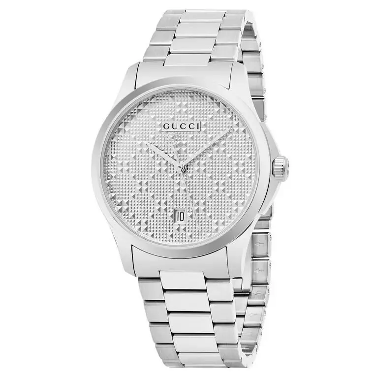 Gucci G-timeless Men`s Silver Dial Stainless Steel Watch - YA126459