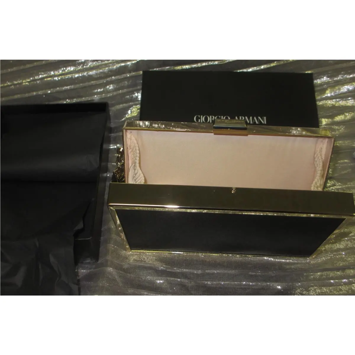 Giorgio Armani Parfums Black Gold Clutch..new W Box