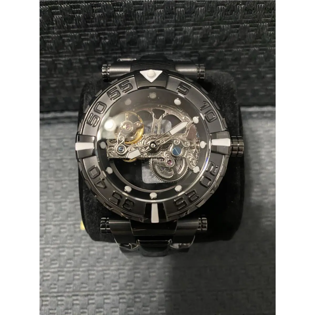 Invicta 47mm Subaqua Noma I Automatic Black Tone Ghost Bridge Watch Model 49507