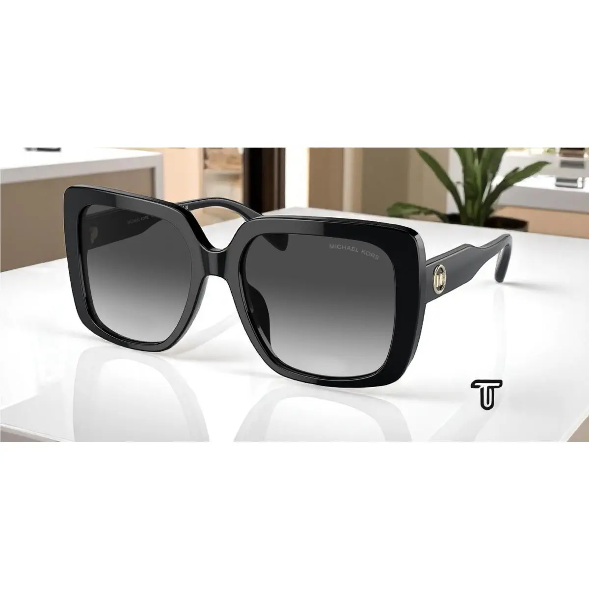 Michael Kors MK2183U 30058G Mallorca Black Grey Grad 55 mm Women`s Sunglasses