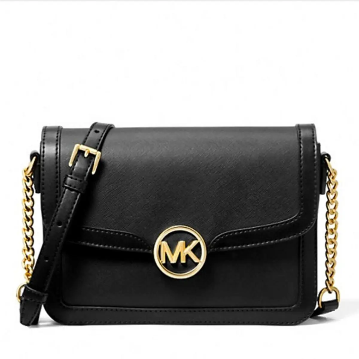 Michael Kors Leida Medium Shoulder Bag Purse Black