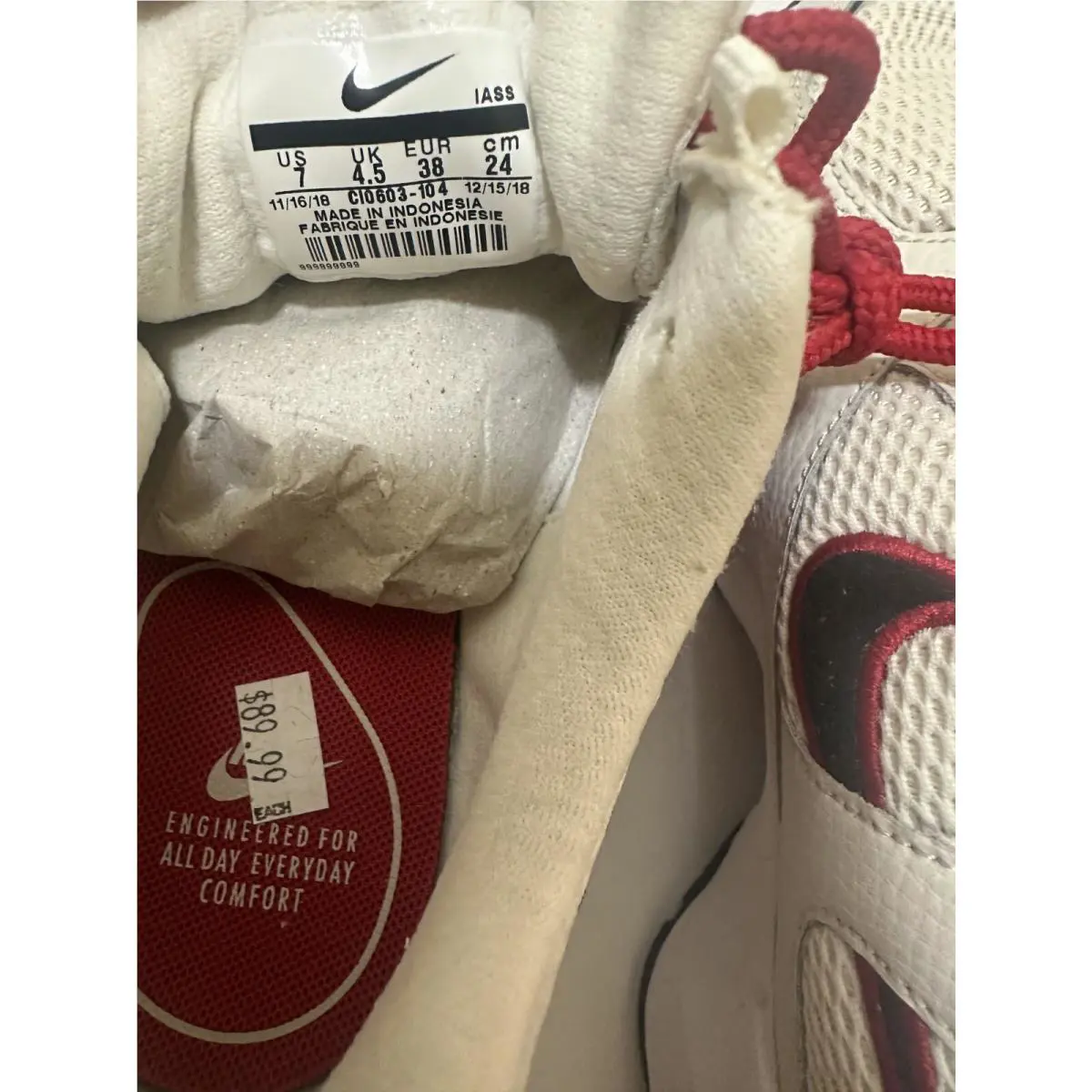 Nike shoes - Nike Air - Air - CI0603-104 - Red/white 2