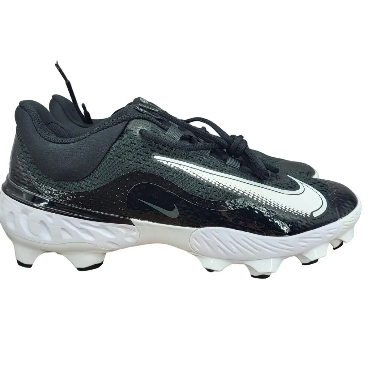 Nike Air Huarache Elite 4 Baseball Cleats Low Black White FD6221-001