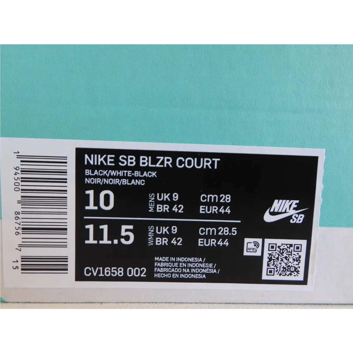 Nike shoes - Nike SB Blazer Court - Blazer Court - CV1658-002 - Black (UPC: 194500867567) 3