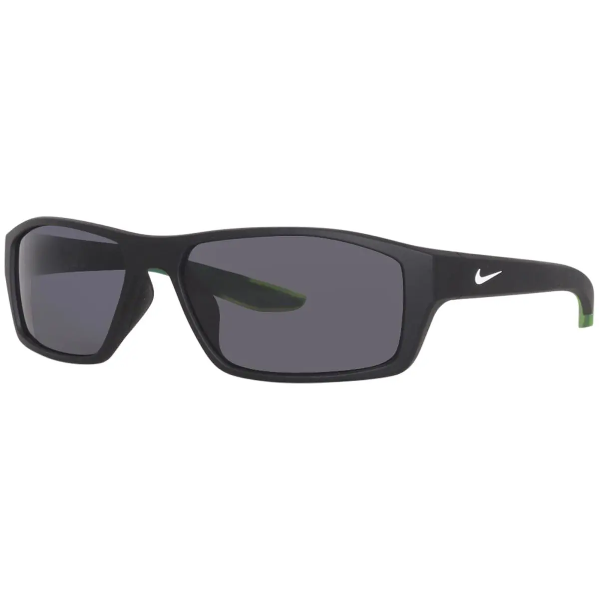 Nike Brazen Shadow FJ1985 010 Sunglasses Matte Black/white/dark Grey Lenses 59mm - Frame: Black, Lens: Gray