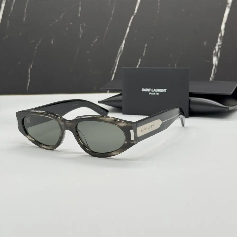 Saint Laurent SL618 004 Sunglasses Women Havana Oval Eyewear SL 618 004 by Yves Saint Laurent