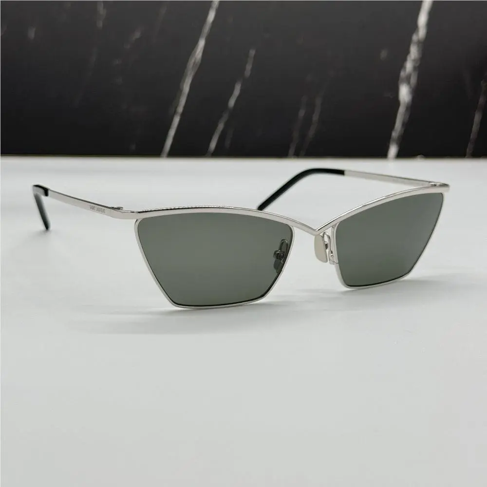 Saint Laurent SL637 002 Sunglasses Women Silver Cat Eye  display picture 1