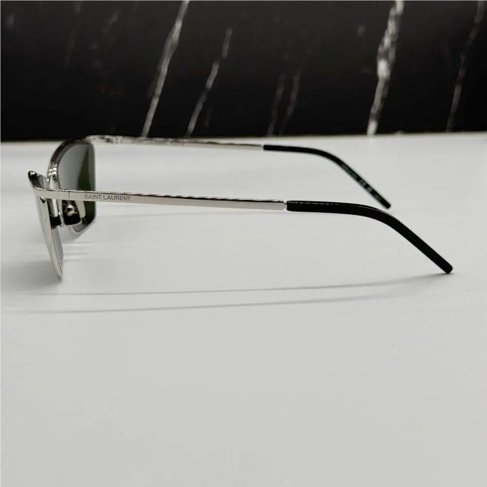 Saint Laurent SL637 002 Sunglasses Women Silver Cat Eye  display picture 1