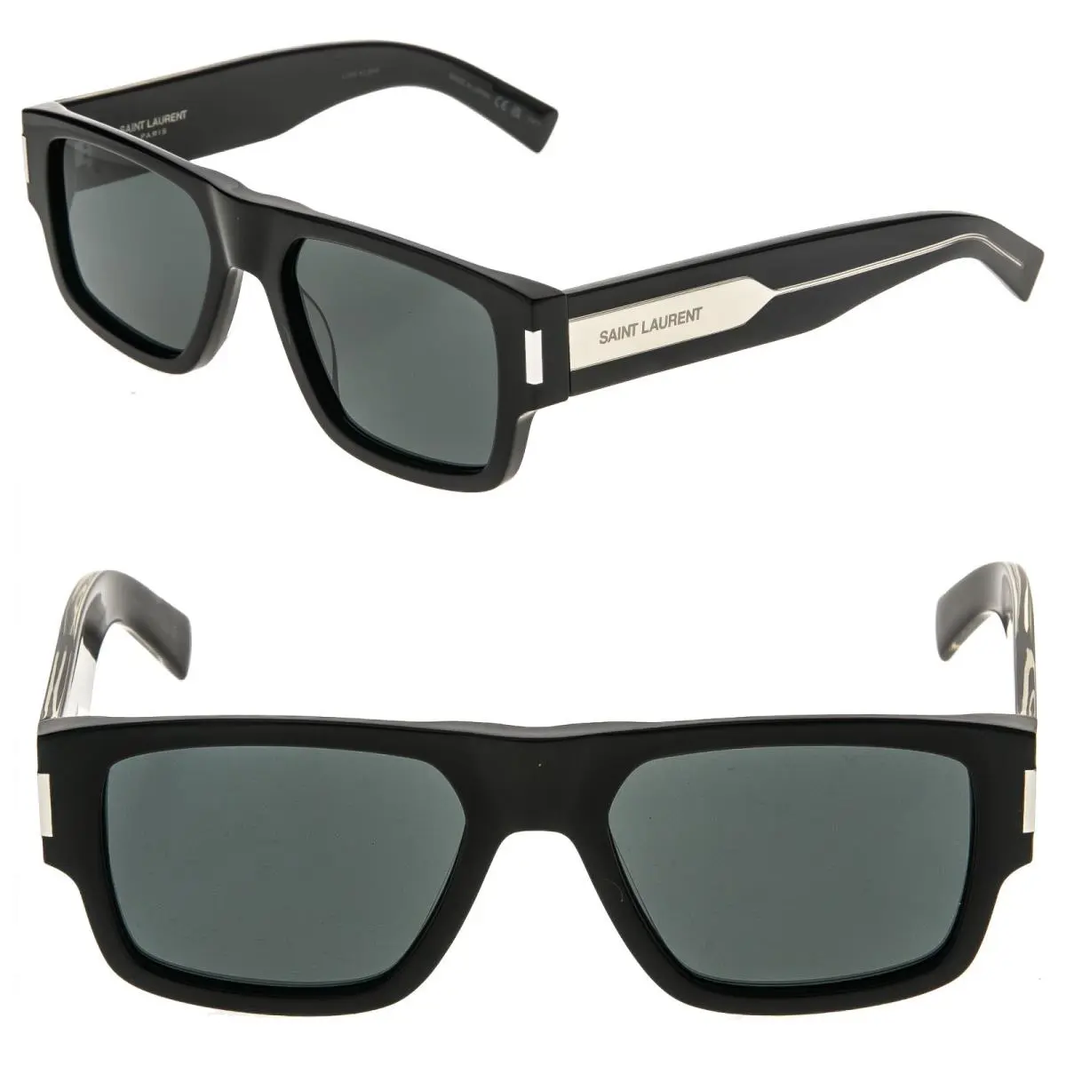 Saint Laurent SL659 Naked Wirecore SL 659 001 Black Crystal Unisex Sunglasses