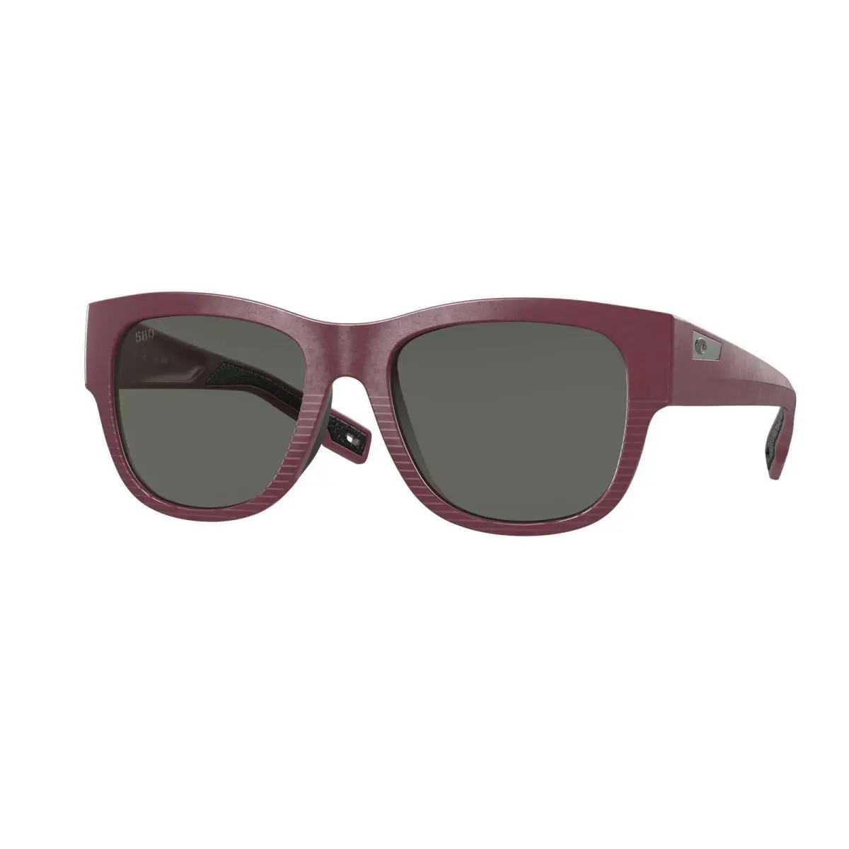 Costa Del Mar Womens Caleta Aviator Sunglasses Plum/grey Polarized-580G 55 mm