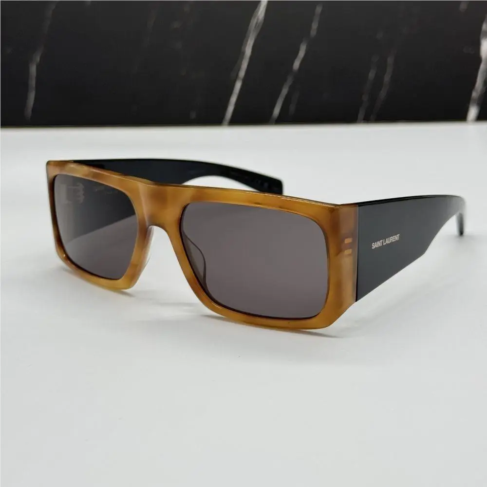Saint Laurent SL635 Aceta 005 Sunglasses Unisex Square Havana SL635 005 by Yves Saint Laurent