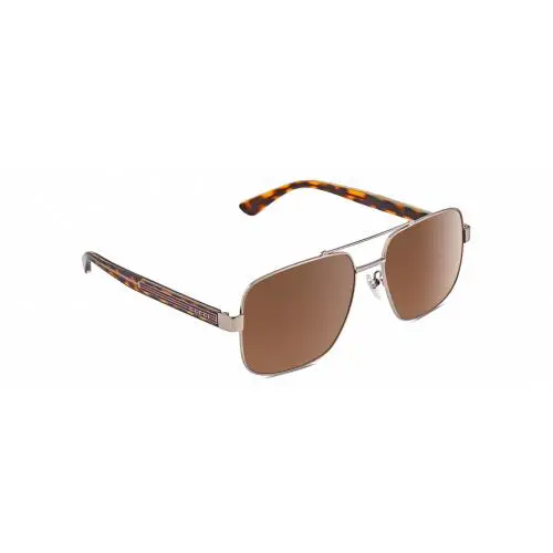 GG0529S Unisex Pilot Sunglasses in Ruthenium Tortoise Havana/brown 60 mm by Gucci