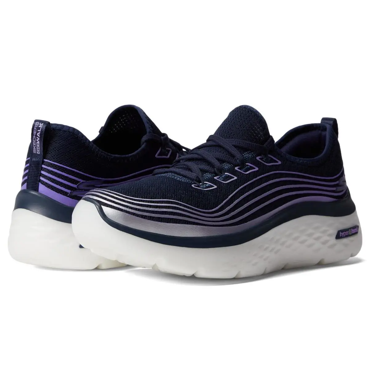 Skechers Go Walk Hyper Burst Valar Navy/lavender Size 8 Us/ UK 5/ EU 38 - Navy/ Lavendar