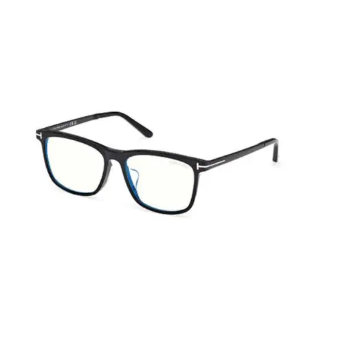 Tom Ford FT6038 F B 052 Dark Havana Square Blue Block Men`s Eyeglasses