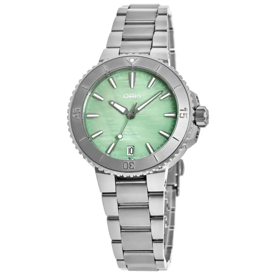 Oris Aquis Date Green Mother of Unisex Watch 01 733 7770 4157-07 8 18 05P