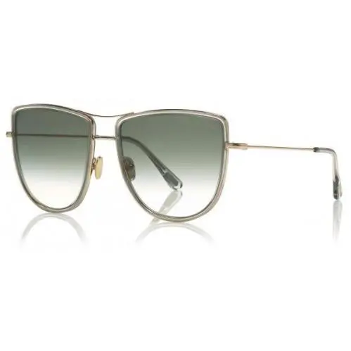 Tom Ford Tina FT TF759 28B Rounded Square Gold/smoke Gradient Lens Sunglasses - Frame: Gold, Lens: Smoke Gradeint, Manufacturer: Gold