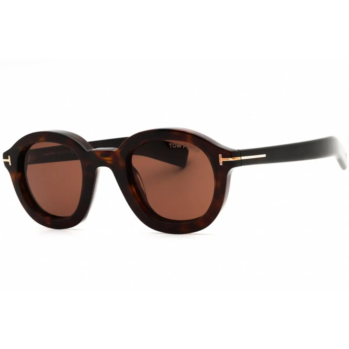 Tom Ford Raffa FT1100 52E Sunglasses Dark Havana Frame Brown Lenses 46mm - Frame: Havana, Lens: Brown