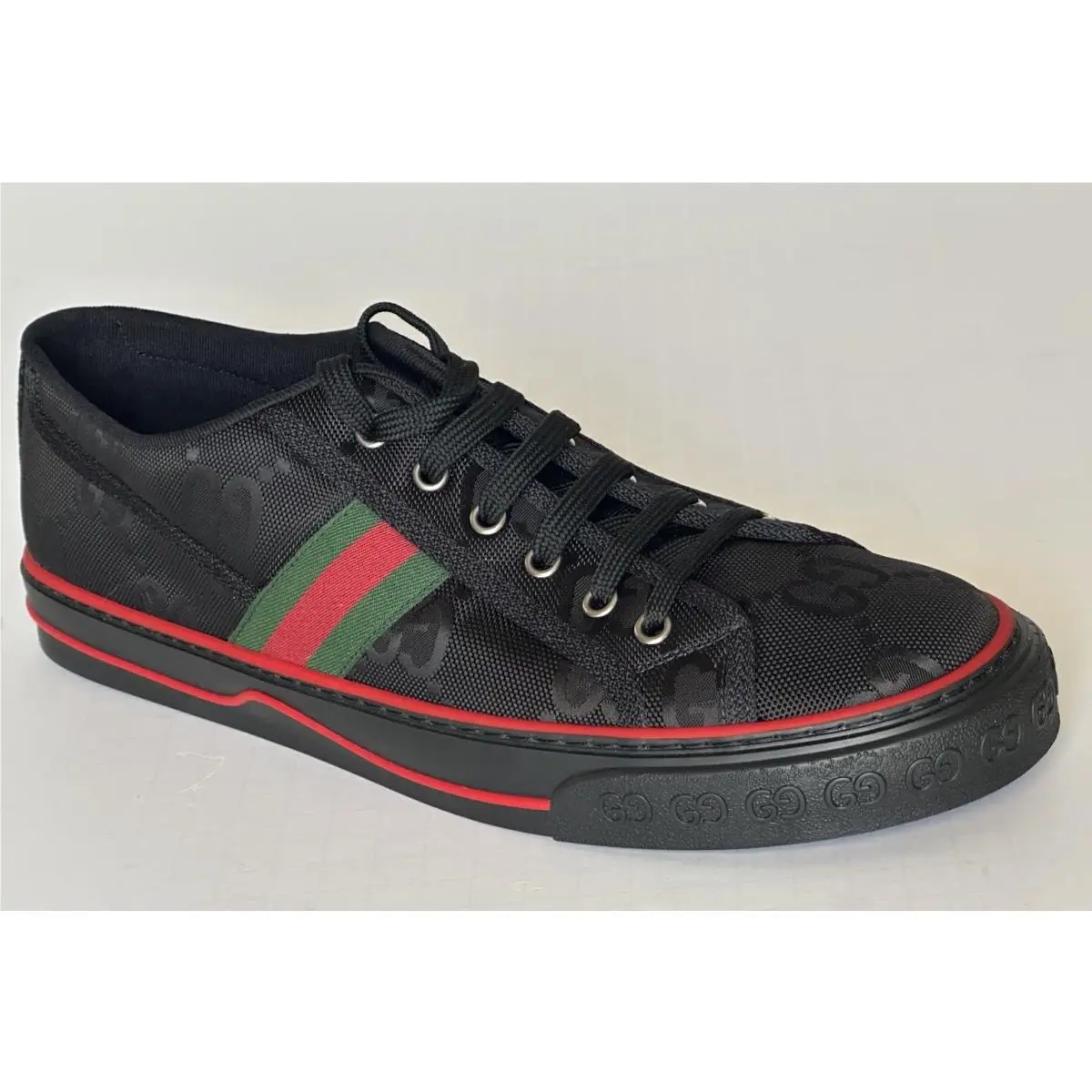 Men GG Logo Sneakers Black 13.5 US 13  628709 IT by Gucci