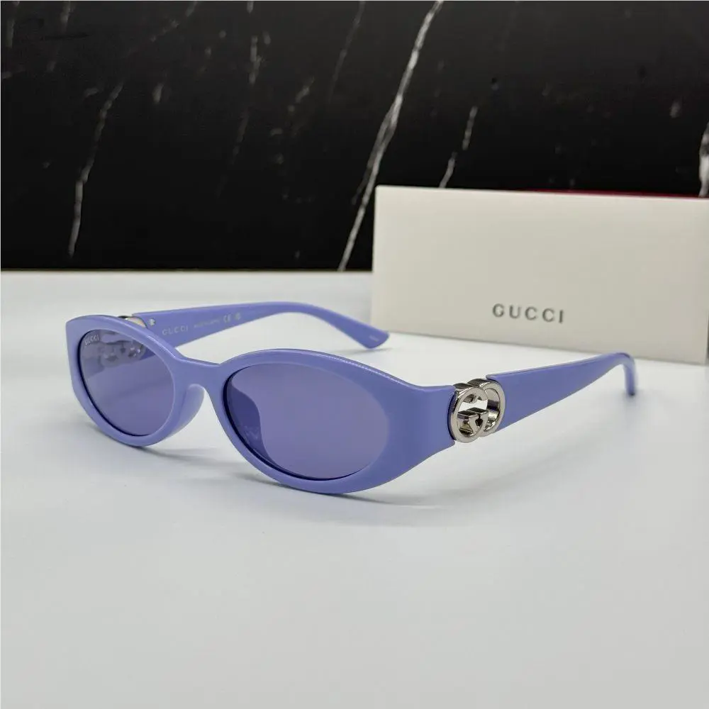 GG1662SA 003 Sunglasses Women Purple Oval Eyewear by Gucci