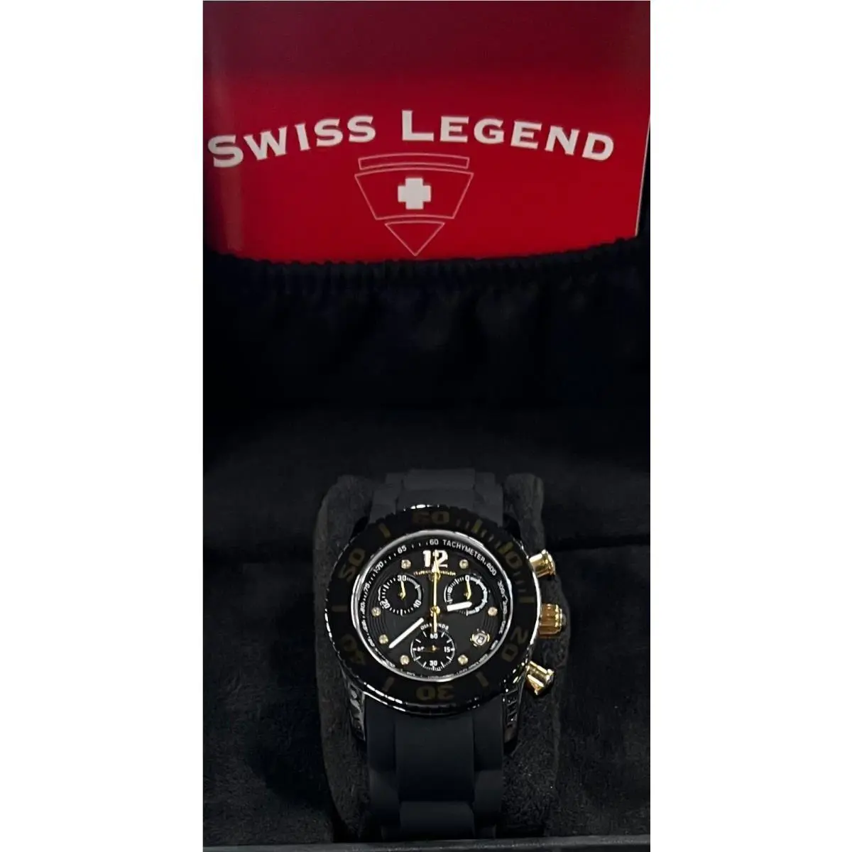 Swiss Legend Women`s 10128-01-GA Commander Diamonds Analog Display Swiss Quartz