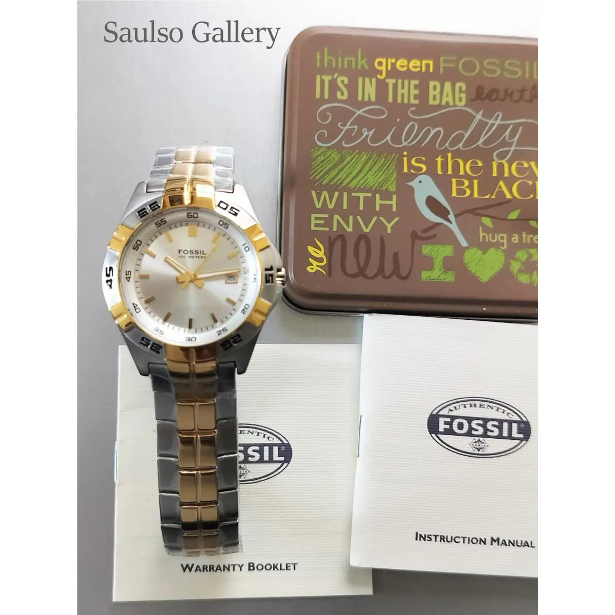Aker Marine Fossil Men`s Divers Watch From Prominent Estate Collection