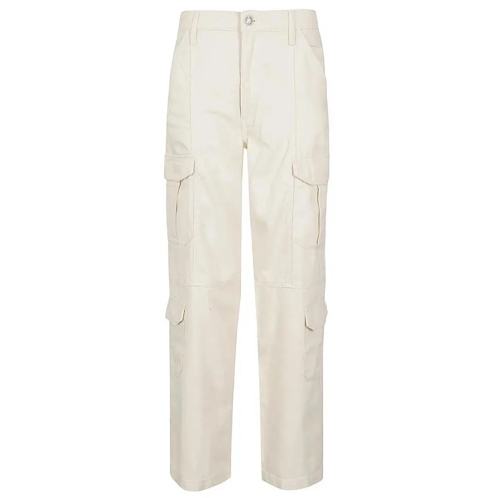 Rag Bone Cailyn High Rise Cotton/tencel Cargo Jeans Ecru Size 31