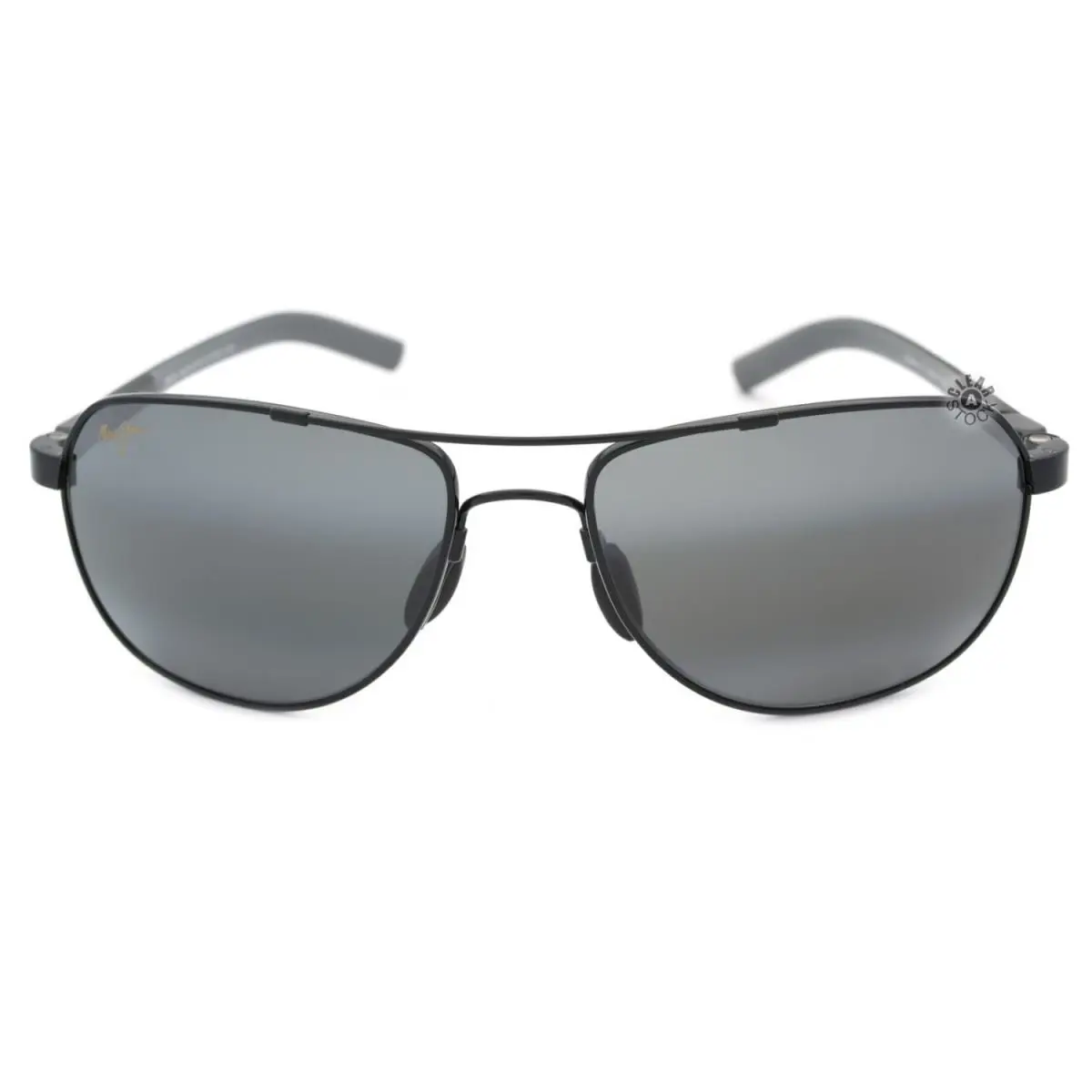 Maui Jim Men`s Guardrails w/ Patented PolarizedPlus2 Lenses Polarized Sunglasses - Frame: Black, Lens: Gray