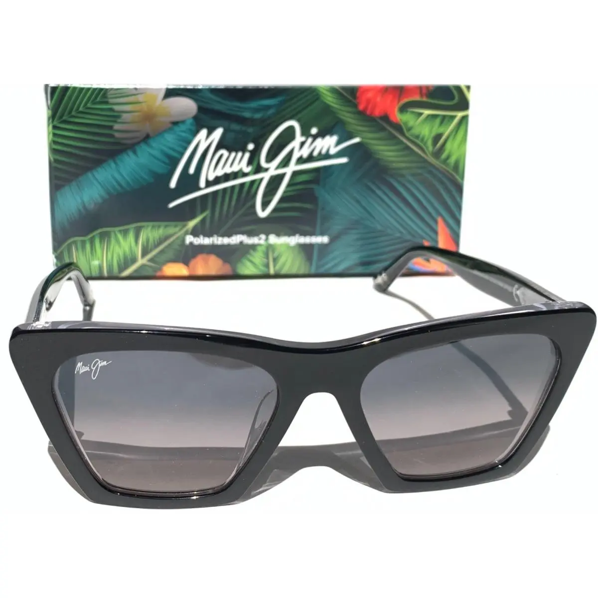 Kini Kini Black Gloss Grey ST Glass Polarized Lens Sunglasses GS849-02K by Maui Jim