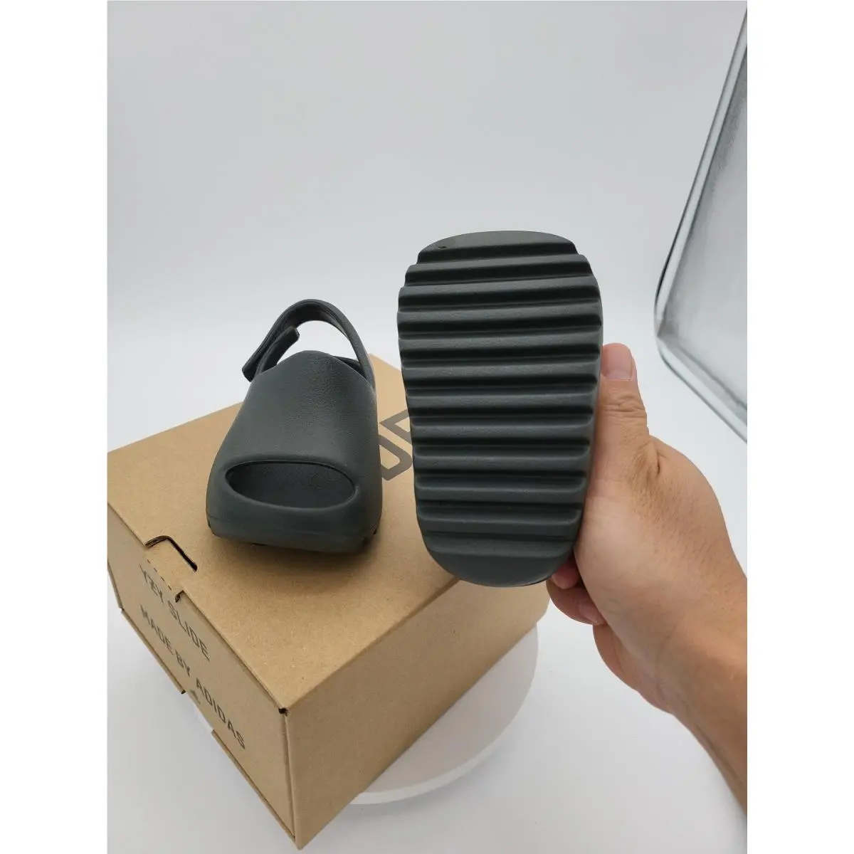 Adidas shoes - adidas Yeezy Slide - Yeezy Slide - ID5106 - Black (UPC: 196461553770) 8