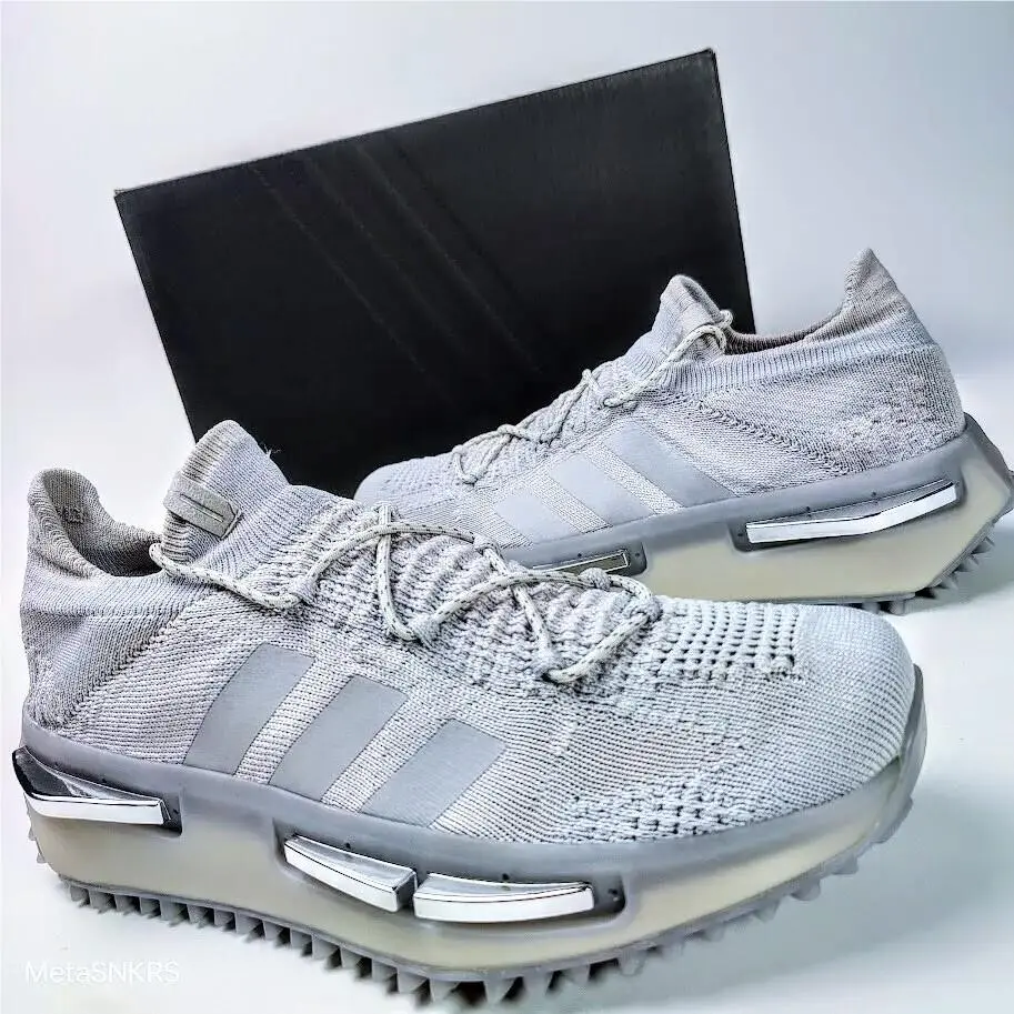 Adidas Nmd S1 US 12 Men`s Grey Silver Chrome Retro Rare Boost Comfort ID0360