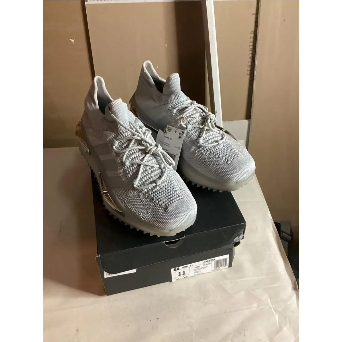 Size 11 - Adidas NMD_S1 Grey Silver Metallic