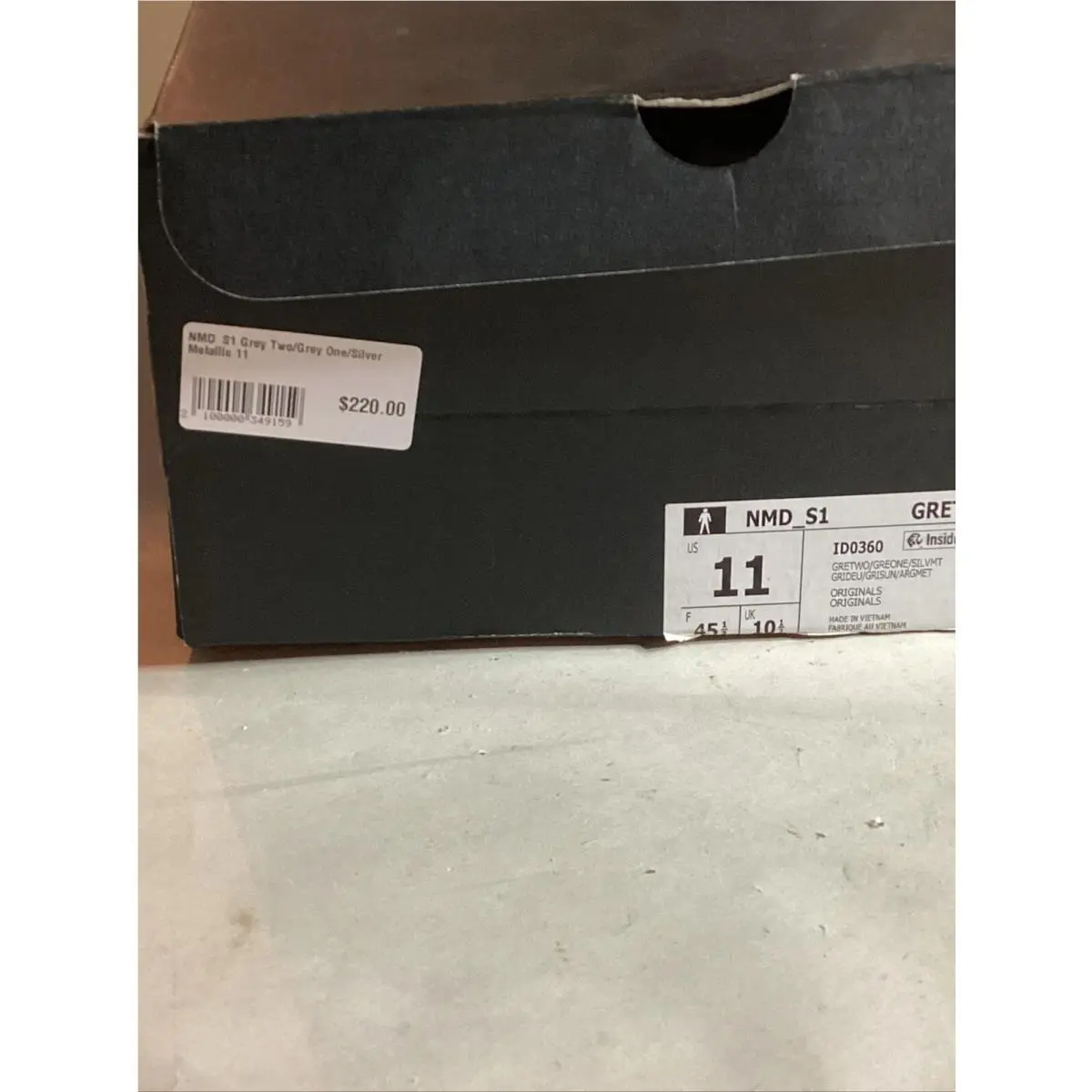 Adidas shoes - adidas NMD S1 - NMD - ID0360 - Gray, Manufacturer: Grey Two/Grey One/Silver Metallic 8