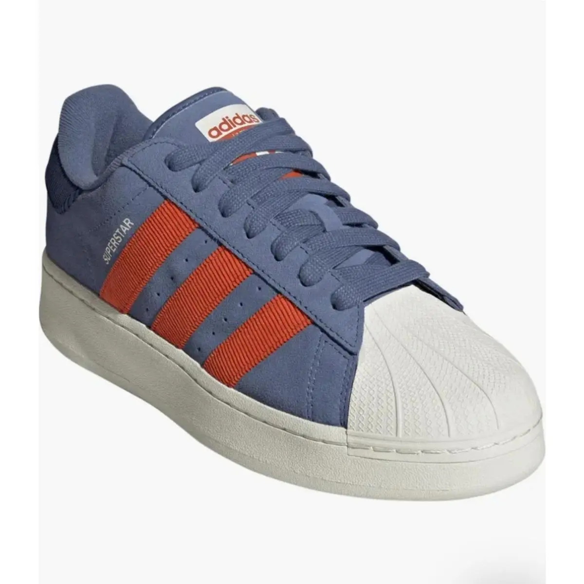 Adidas Superstar Xlg Crew Blue Mens Three Stripe Sneakers Shoes Size 12