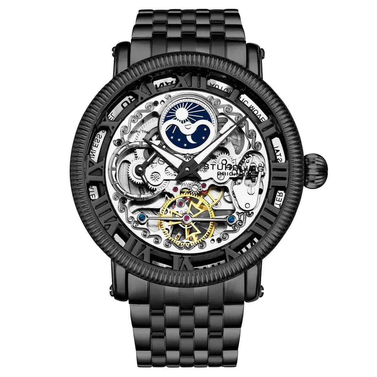 Stuhrling 3922 5 Special Reserve Automatic Dual Time Stainless Steel Men`s Watch by Stührling