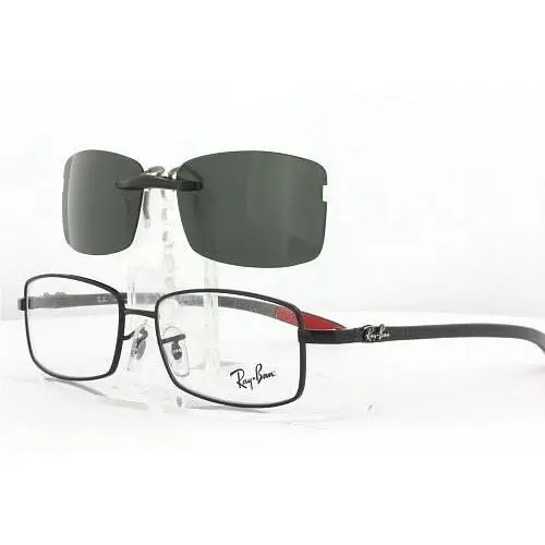 Ray-Ban sunglasses - Ray-Ban 8401-53X17-F Polarized Clip-On Sunglasses - Grey, Revo Blue Mirrored, and 12 other lens s to choose: REVO Blue Mirrored