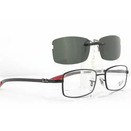 Ray-Ban sunglasses - Ray-Ban 8401-53X17-F Polarized Clip-On Sunglasses - Grey, Revo Blue Mirrored, and 12 other lens s to choose: REVO Blue Mirrored
