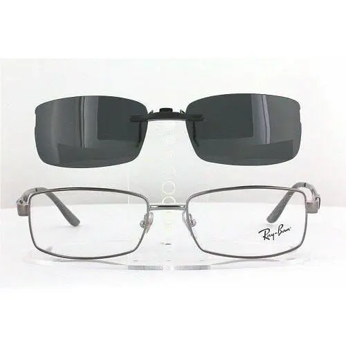 Ray-Ban sunglasses - Ray-Ban RB6155-51X17 Polarized Clip-On Sunglasses - Grey, Revo Blue Mirrored, and 12 other lens s to choose: REVO Blue Mirrored