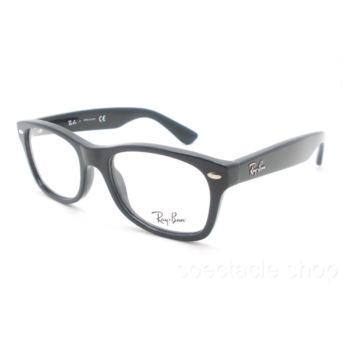 Ray Ban 1528 Kids Wayfarer RB 3542 Black 46mm - Frame: Black, Lens: Clear Demo w/ Logo
