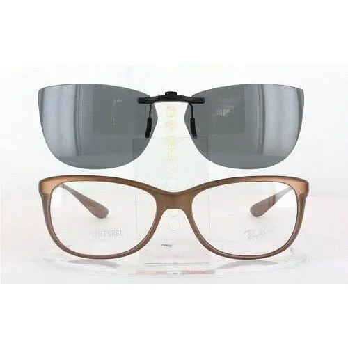 Ray-Ban sunglasses - Ray-Ban RB7024-54X16 Polarized Clip-On Sunglasses - Grey, Revo Blue Mirrored, and 12 other lens s to choose: REVO Blue Mirrored