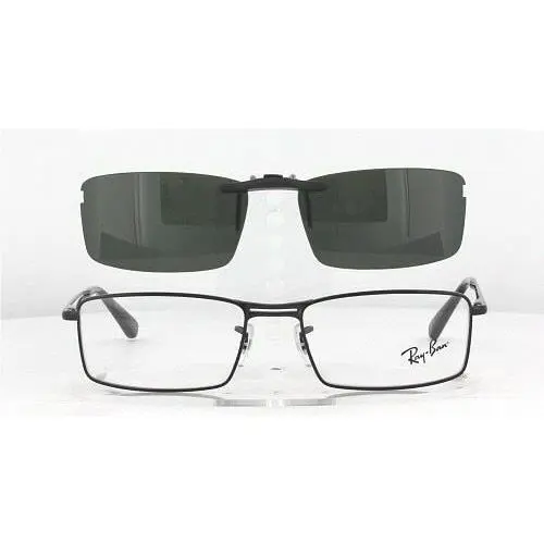 Ray-Ban sunglasses - Ray-Ban 6215-52X17-F Polarized Clip-On Sunglasses - Grey, Revo Blue Mirrored, and 12 other lens s to choose: REVO Blue Mirrored
