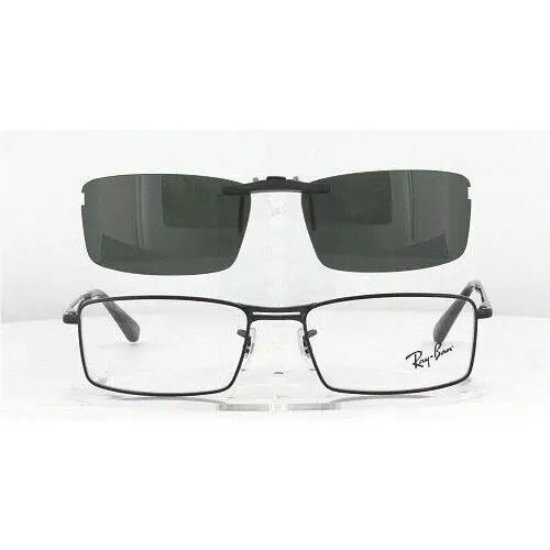 Ray-Ban sunglasses - Ray-Ban 6215-52X17-F Polarized Clip-On Sunglasses - Grey, Revo Blue Mirrored, and 12 other lens s to choose: REVO Blue Mirrored